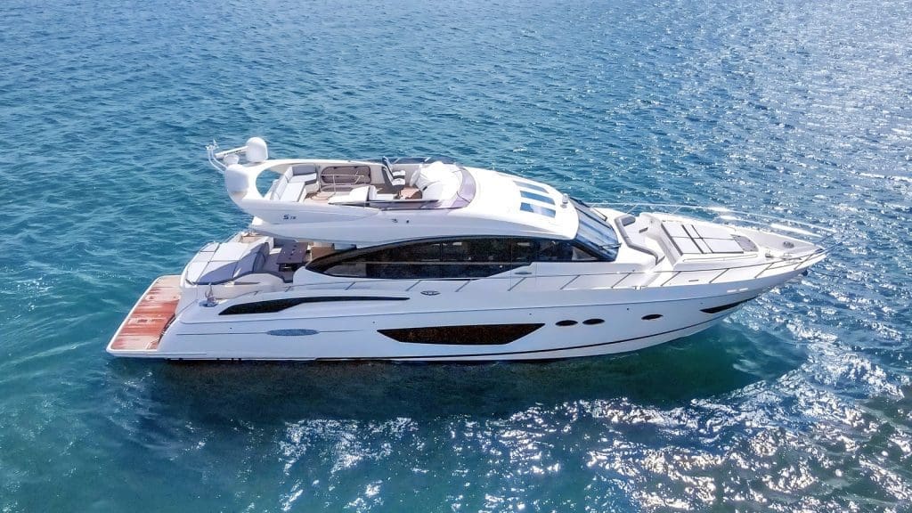 Luxury 74ft Princess SnowBird Miami yacht rental