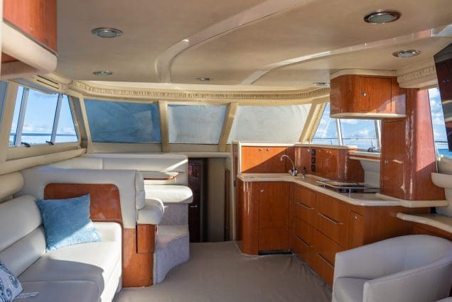 MISTRESS 55ft Sea Ray Yacht stylish indoor salon with comfortable seating