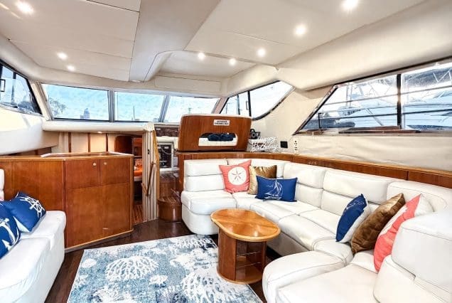Viking Princess 55ft TA-KEE-LA Miami interior dining area perfect for meals and gatherings