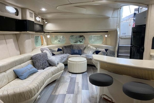 70ft Sea Ray Outrage Miami elegant dining area for private onboard moments