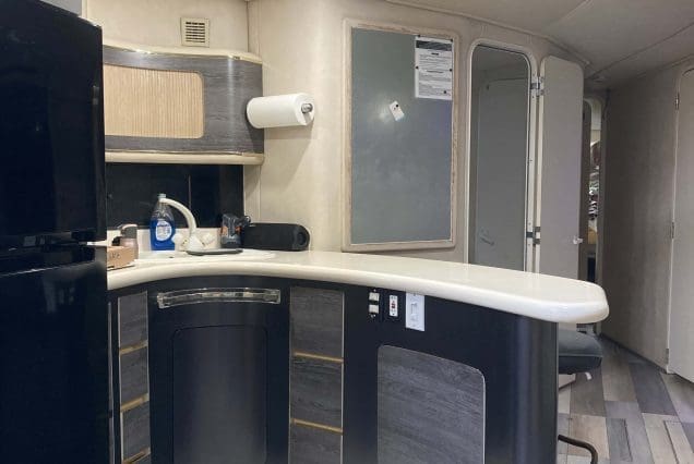 70ft Sea Ray Outrage Miami fully equipped galley with modern finishes