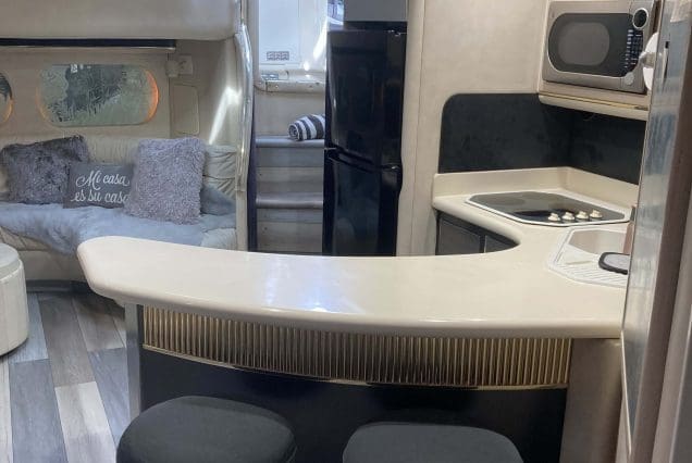 70ft Sea Ray Outrage Miami fully equipped galley with modern finishes