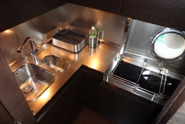 Azimut 62ft LIFE IS GREAT Miami fully equipped galley with modern finishes