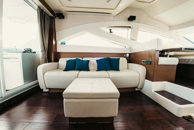SAIL LA VIE 50ft Sea Ray Miami interior dining area perfect for onboard meals