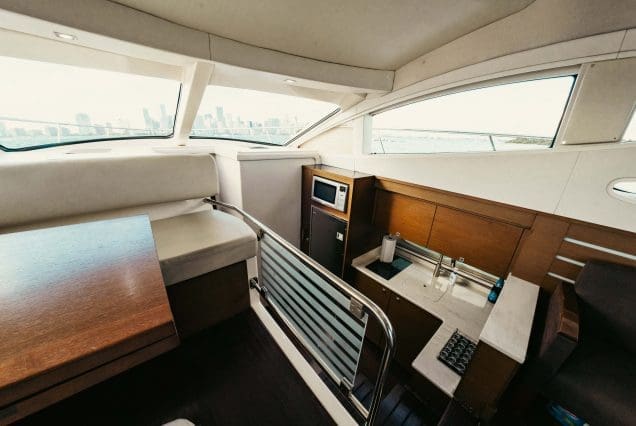 SAIL LA VIE 50ft Sea Ray Miami fully equipped galley with modern layout