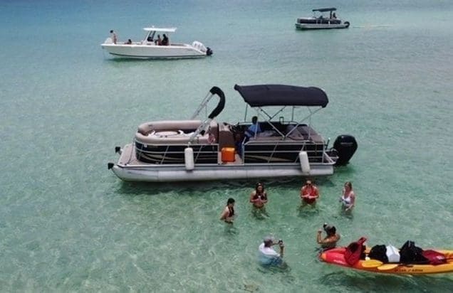 24ft Pontoon Miami open-air space offering scenic waterfront views