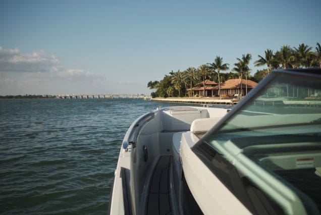Luxury SAXDOR 320 GTO Model 2024 Miami high-performance luxury boat available for charter experiences