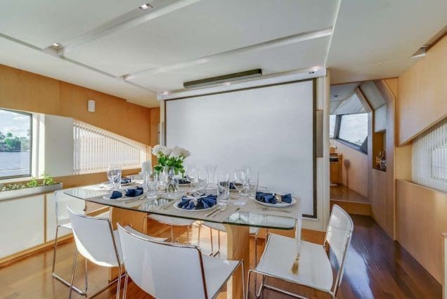 80FT Aicon THERAPY Miami stylish lounge with table for entertainment and social gatherings
