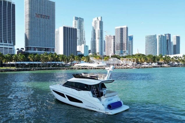 45ft Regal Model 2022 Miami modern luxury yacht available for charter experiences
