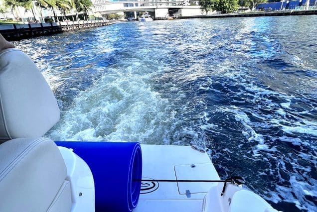 45ft Regal Model 2022 Miami swim platform with easy access to the water