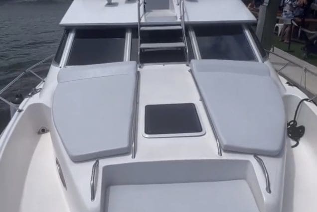 Star 50ft Sea Ray Yacht Miami spacious sunbed area perfect for relaxing and enjoying the Miami sunshine