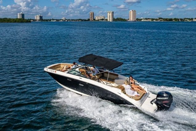 29ft Giant Boat Miami spacious day boat available for charter and waterfront adventures
