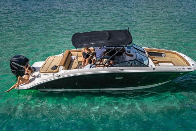 29ft Giant Boat Miami spacious day boat available for charter and waterfront adventures