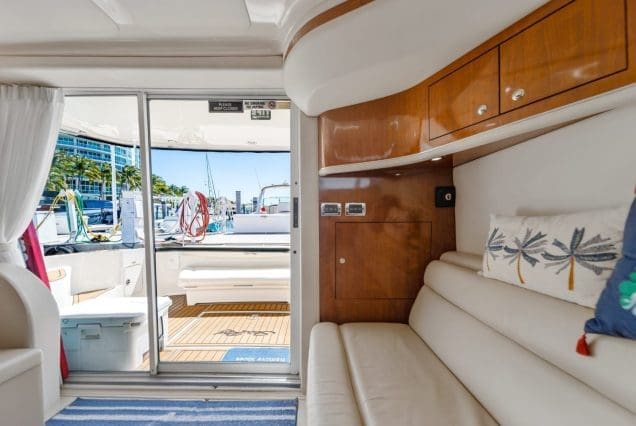 45ft Sea Ray SEA SEÑORA Miami welcoming lounge space ideal for entertainment and relaxation