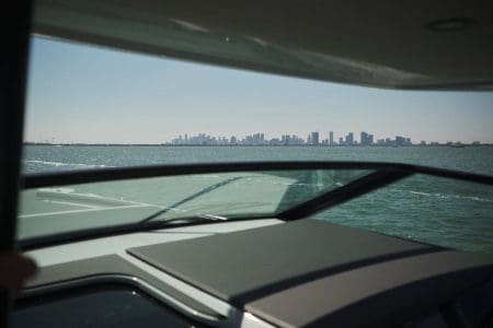 Luxury SAXDOR 320 GTO Model 2024 Miami high-performance luxury boat available for charter experiences