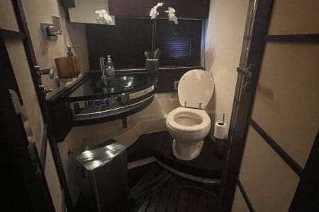 Azimut 62ft LIFE IS GREAT Miami clean and modern washroom with premium fittings